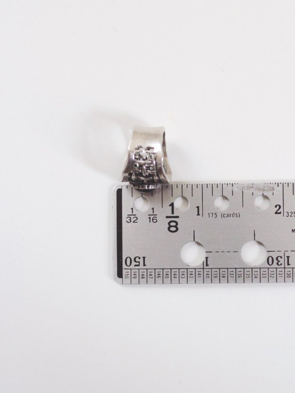 Modernist Brutalist Sterling Silver Garnet Statement Ring Grid Net A.S. Israel 9 - Picture 6 of 8